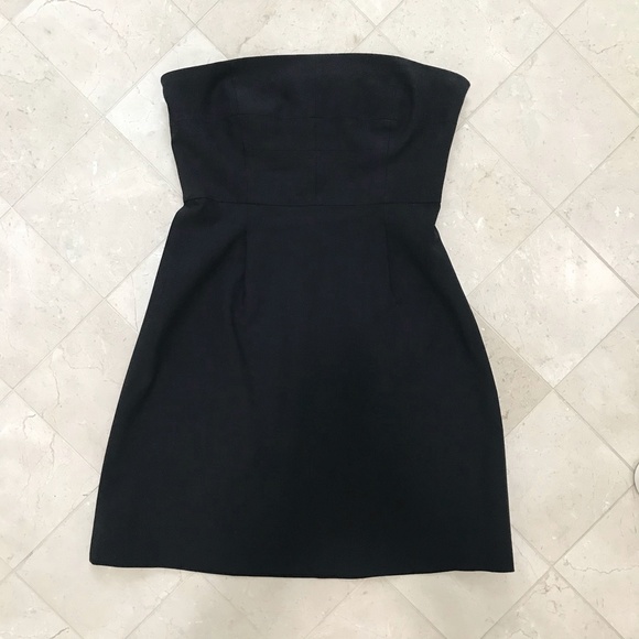 Theory Little Black Strapless Dress - Size 2 - Picture 2 of 5